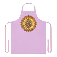 Lilac Mandala Apron - Hand Drawn Art All Over Prints - Blululi