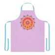 Lilac Mandala Apron - Hand Drawn Art All Over Prints - Blululi