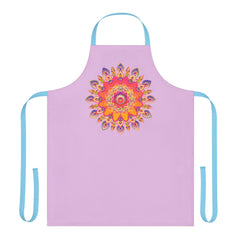 Lilac Mandala Apron - Hand Drawn Art All Over Prints - Blululi