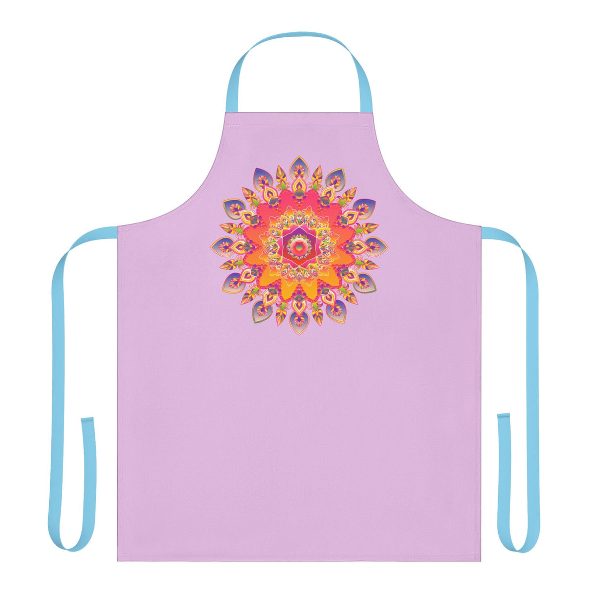 Lilac Mandala Apron - Hand Drawn Art All Over Prints - Blululi