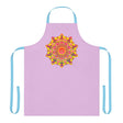 Lilac Mandala Apron - Hand - Drawn Art All Over Prints - Blululi