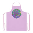 Lilac Mandala Apron - Hand Drawn Art All Over Prints - Blululi