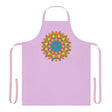 Lilac Mandala Apron - Hand Drawn Art All Over Prints - Blululi