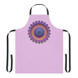 Lilac Mandala Apron - Hand - Drawn Art All Over Prints - Blululi