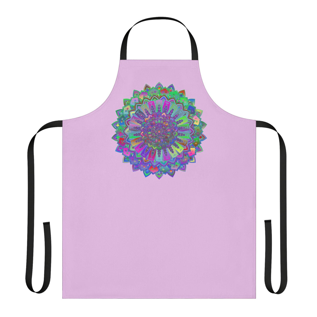 Lilac Mandala Apron - Hand Drawn Art All Over Prints - Blululi