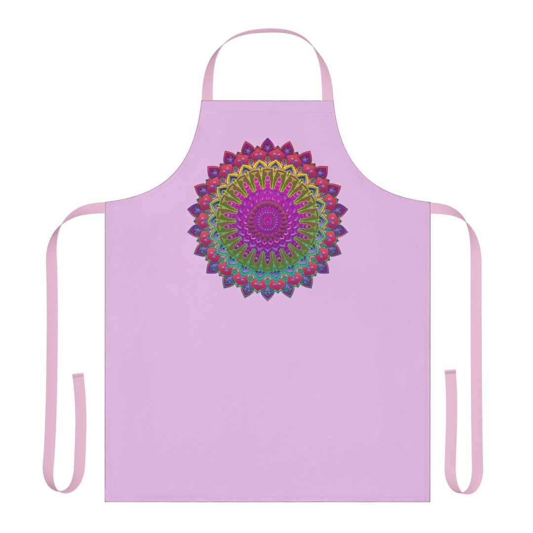 Lilac Mandala Apron - Hand Drawn Art All Over Prints - Blululi