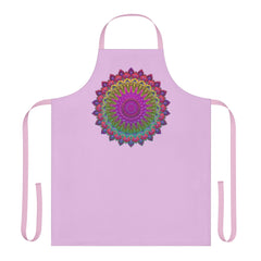 Lilac Mandala Apron - Hand Drawn Art All Over Prints - Blululi