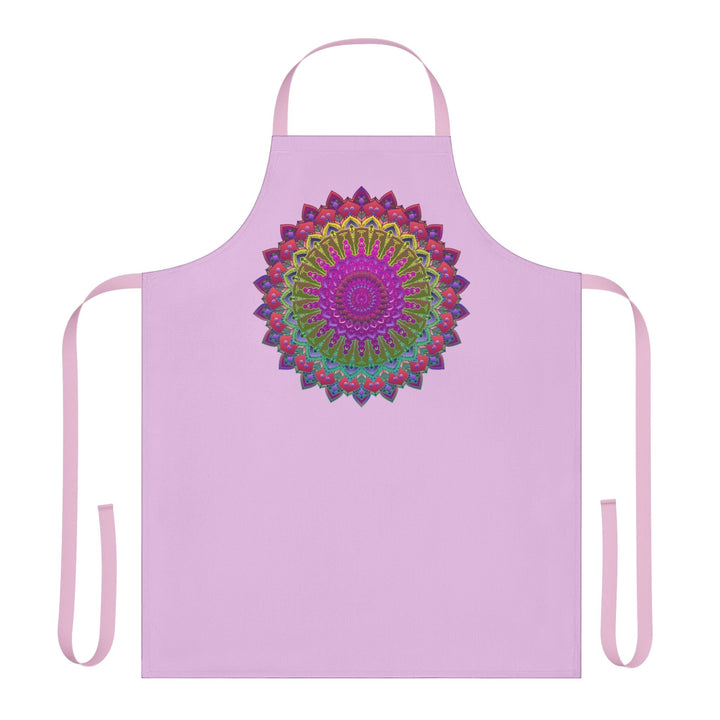 Lilac Mandala Apron - Hand Drawn Art All Over Prints - Blululi