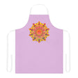Lilac Mandala Apron - Hand - Drawn Art All Over Prints - Blululi