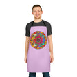 Lilac Mandala Apron - Hand Drawn Art All Over Prints - Blululi