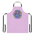 Lilac Mandala Apron - Hand Drawn Art All Over Prints - Blululi