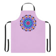 Lilac Mandala Apron - Hand - Drawn Art All Over Prints - Blululi
