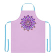 Lilac Mandala Apron - Hand Drawn Art All Over Prints - Blululi