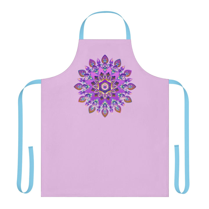 Lilac Mandala Apron - Hand Drawn Art All Over Prints - Blululi