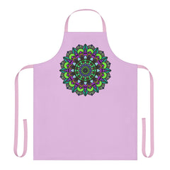 Lilac Mandala Apron - Hand Drawn Art All Over Prints - Blululi