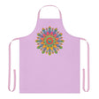 Lilac Mandala Apron - Hand Drawn Art All Over Prints - Blululi