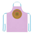 Lilac Mandala Apron - Hand Drawn Art All Over Prints - Blululi
