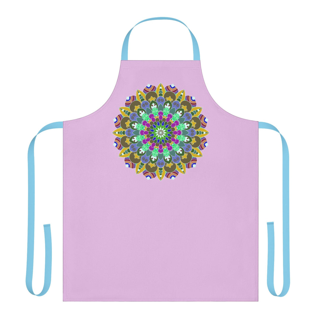 Lilac Mandala Apron - Hand Drawn Art All Over Prints - Blululi