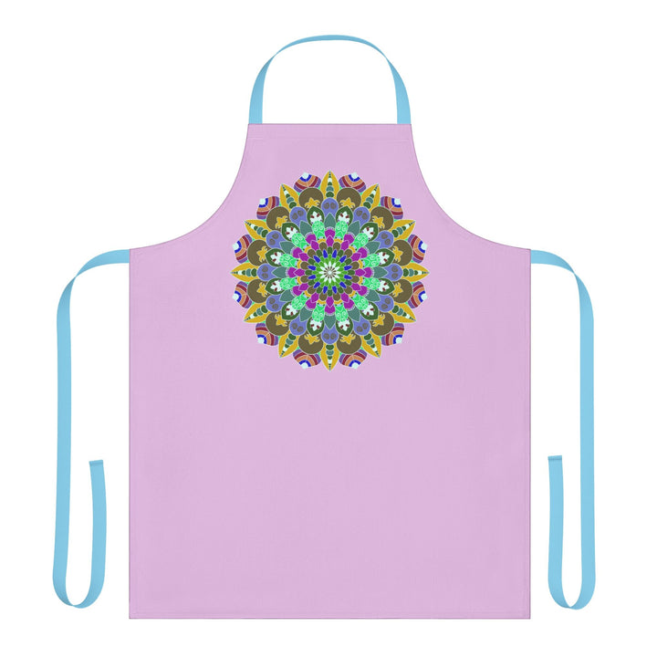 Lilac Mandala Apron - Hand Drawn Art All Over Prints - Blululi