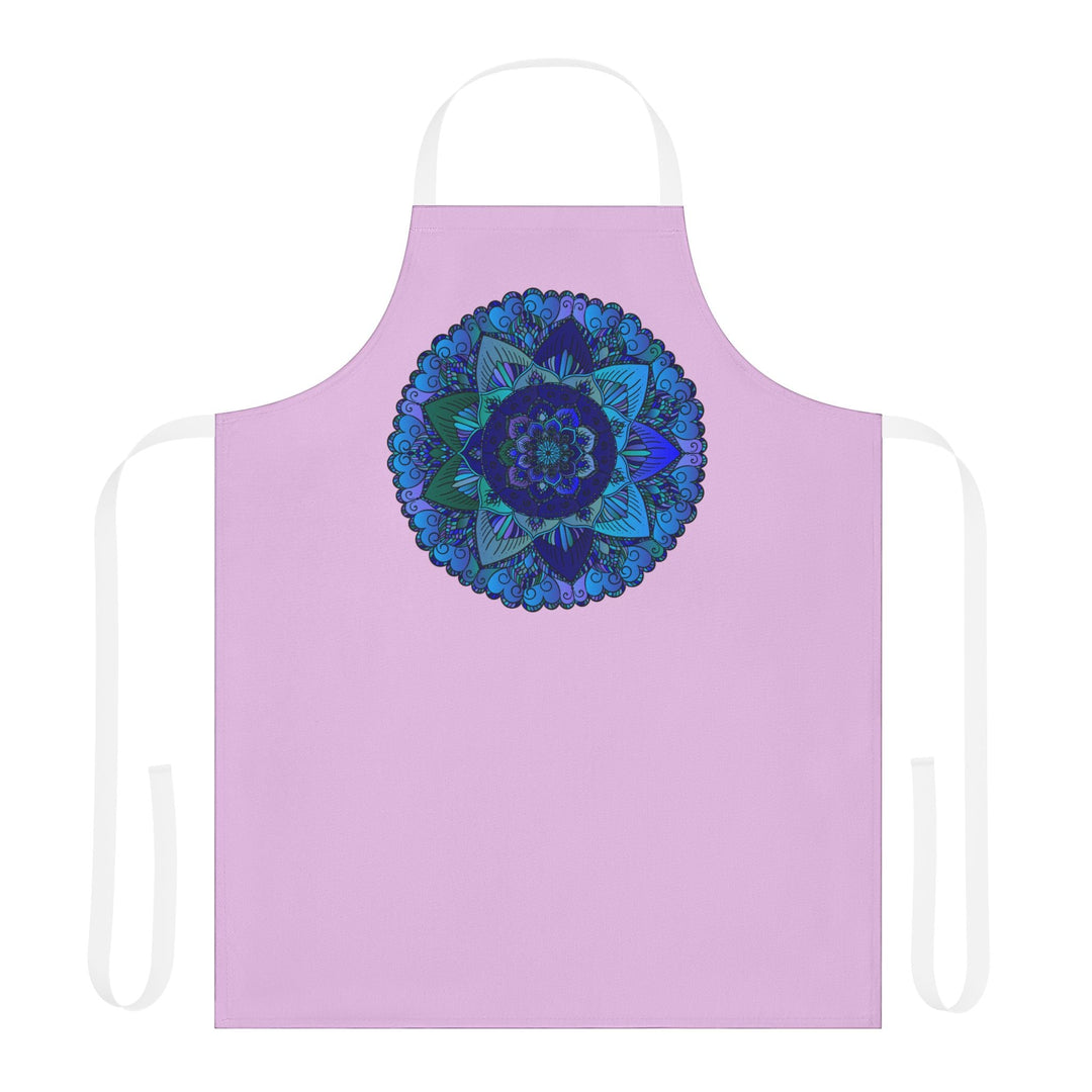 Lilac Mandala Apron - Hand Drawn Art All Over Prints - Blululi