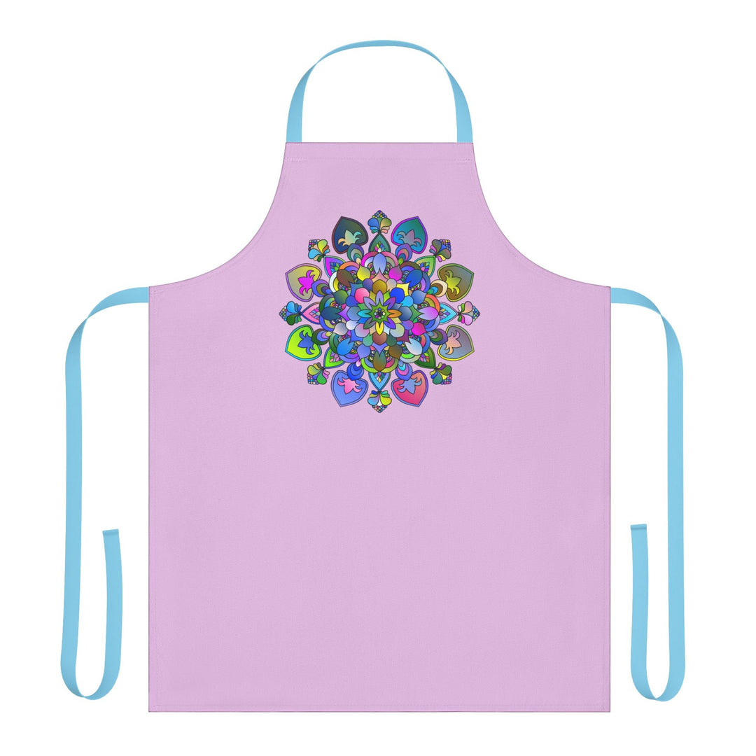 Lilac Mandala Apron - Hand Drawn Art All Over Prints - Blululi