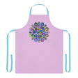 Lilac Mandala Apron - Hand Drawn Art All Over Prints - Blululi