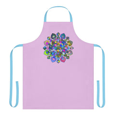 Lilac Mandala Apron - Hand Drawn Art All Over Prints - Blululi