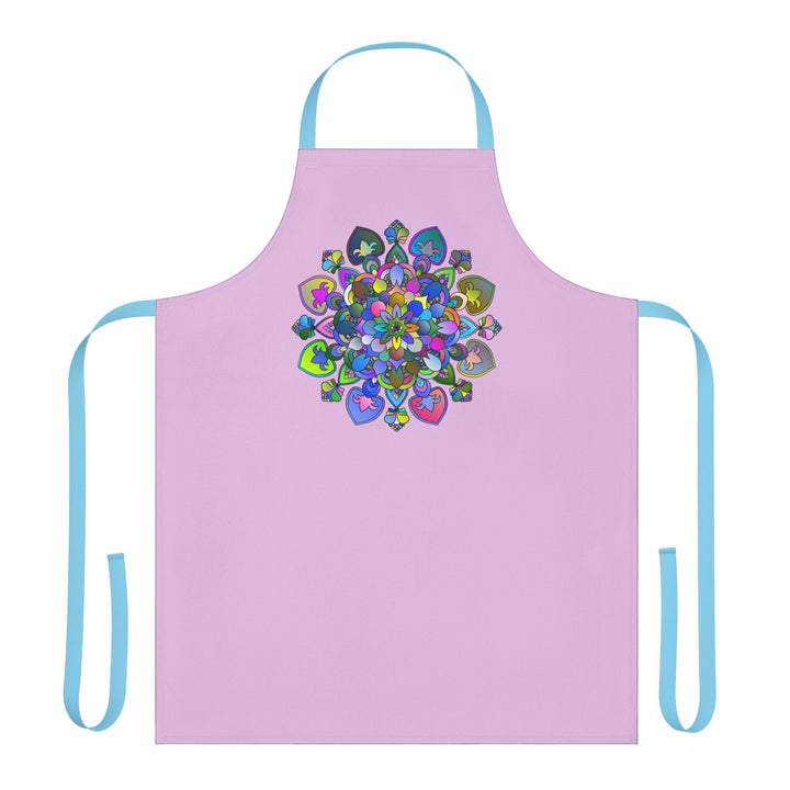 Lilac Mandala Apron - Hand Drawn Art All Over Prints - Blululi