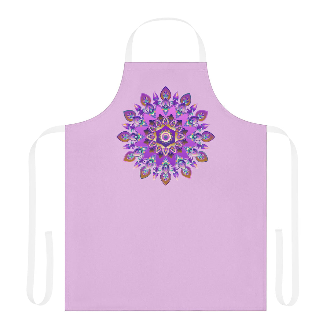 Lilac Mandala Apron - Hand Drawn Art All Over Prints - Blululi