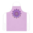 Lilac Mandala Apron - Hand Drawn Art All Over Prints - Blululi