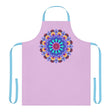 Lilac Mandala Apron - Hand - Drawn Art All Over Prints - Blululi