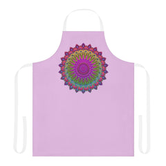 Lilac Mandala Apron - Hand Drawn Art All Over Prints - Blululi