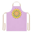 Lilac Mandala Apron - Hand Drawn Art All Over Prints - Blululi