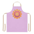 Lilac Mandala Apron - Hand - Drawn Art All Over Prints - Blululi