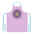 Lilac Mandala Apron - Hand - Drawn Art All Over Prints - Blululi