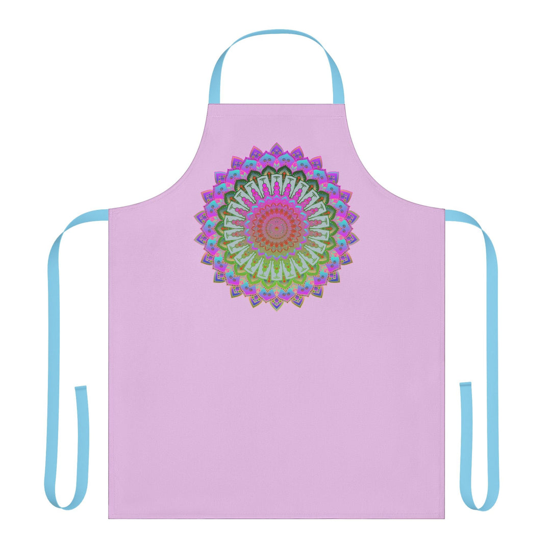 Lilac Mandala Apron - Hand - Drawn Art All Over Prints - Blululi