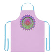 Lilac Mandala Apron - Hand - Drawn Art All Over Prints - Blululi