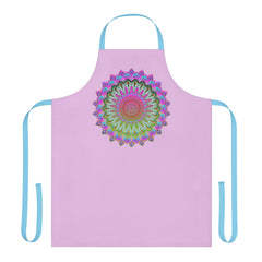Lilac Mandala Apron - Hand - Drawn Art All Over Prints - Blululi