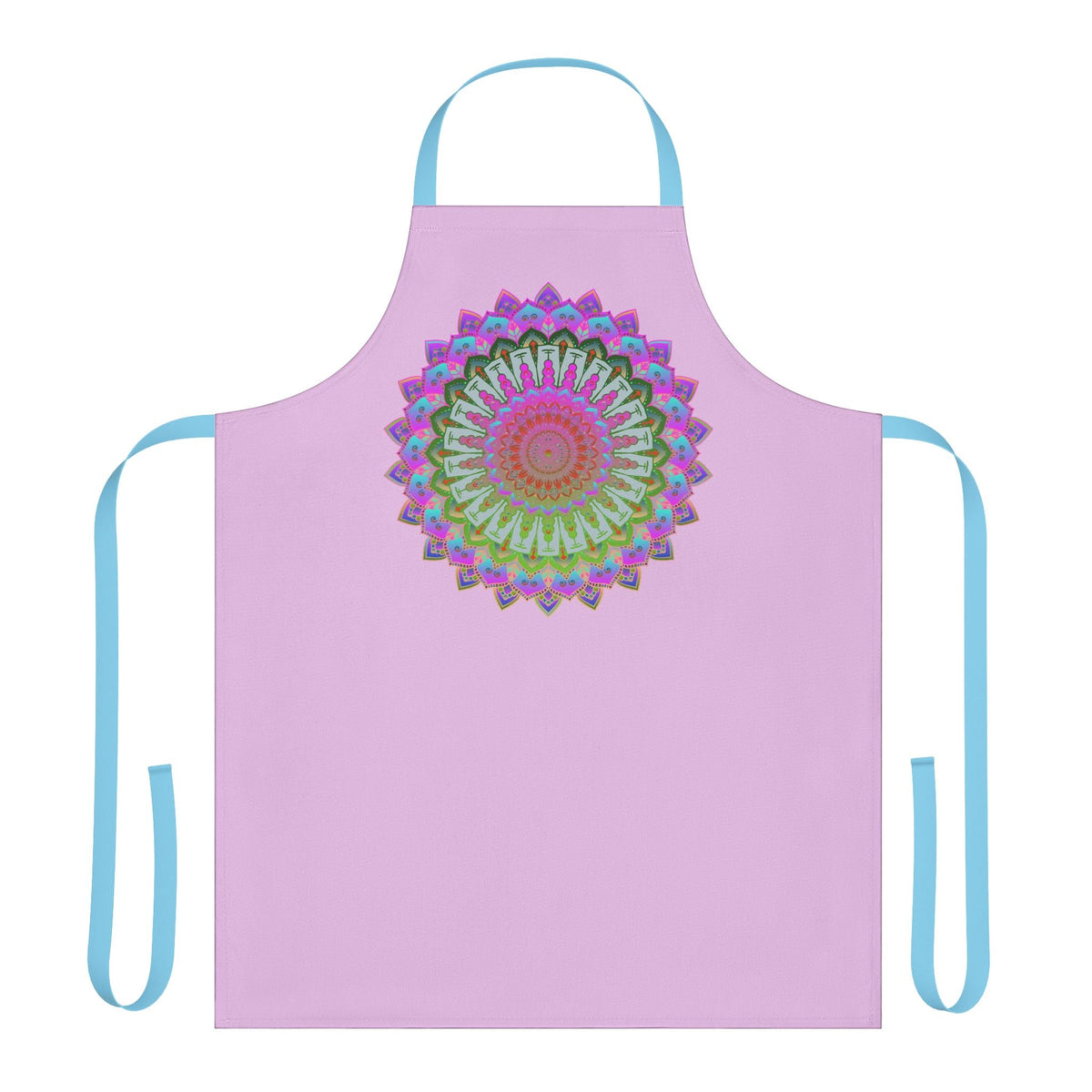 Lilac Mandala Apron - Hand - Drawn Art All Over Prints - Blululi