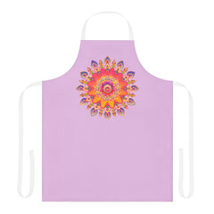 Lilac Mandala Apron - Hand Drawn Art All Over Prints - Blululi
