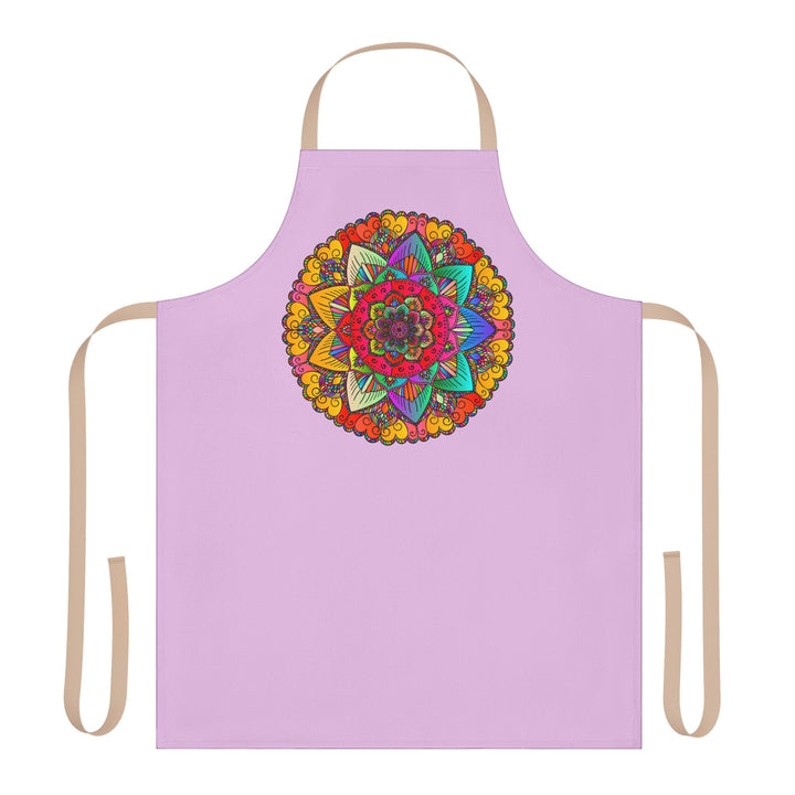 Lilac Mandala Apron - Hand Drawn Art All Over Prints - Blululi