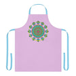 Lilac Mandala Apron - Hand Drawn Art All Over Prints - Blululi