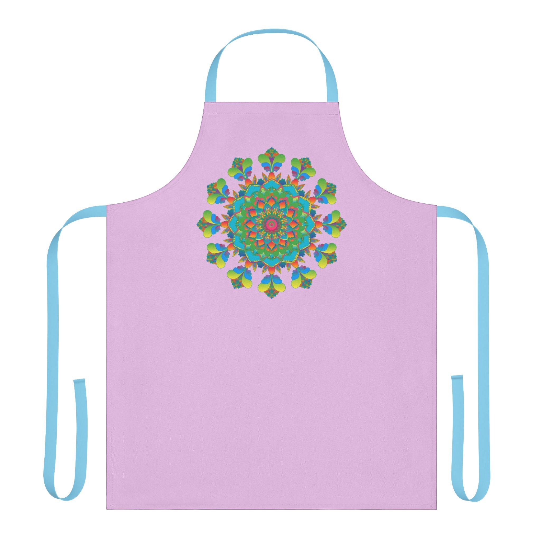 Lilac Mandala Apron - Hand Drawn Art All Over Prints - Blululi