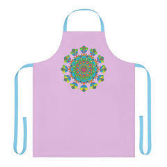 Lilac Mandala Apron - Hand Drawn Art All Over Prints - Blululi