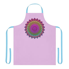 Lilac Mandala Apron - Hand Drawn Art All Over Prints - Blululi