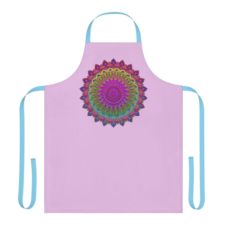 Lilac Mandala Apron - Hand Drawn Art All Over Prints - Blululi