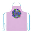 Lilac Mandala Apron - Hand Drawn Art All Over Prints - Blululi