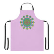 Lilac Mandala Apron - Hand Drawn Art All Over Prints - Blululi