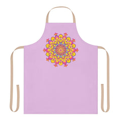 Lilac Mandala Apron - Hand Drawn Art All Over Prints - Blululi
