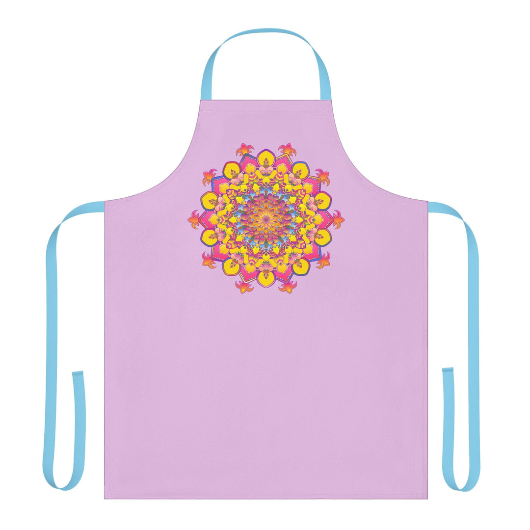 Lilac Mandala Apron - Hand Drawn Art All Over Prints - Blululi